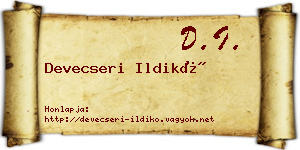 Devecseri Ildikó névjegykártya