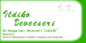 ildiko devecseri business card
